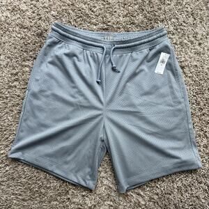 NWT $50 The Gap Grey Mesh Athletic Shorts Drawstring Men’s Size XS Loose Baggy
